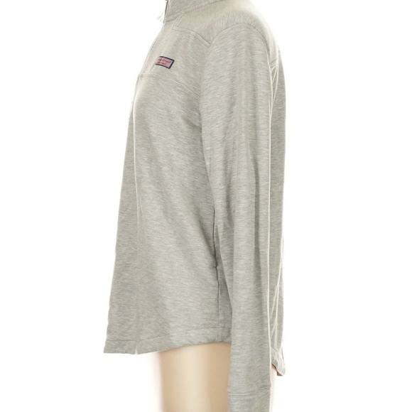 Vineyard Vines Heather Gray Quarter-Zip Sweater - Picture 4 of 6